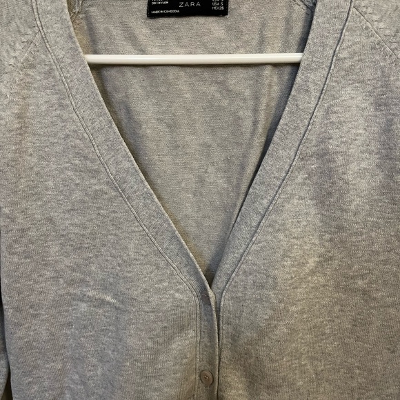 Zara Women's Light Gray Cardigan - Picture 2 of 5